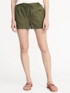 Old Navy Womens Mid-rise Soft Utility Shorts For Women Moss Landing Size Xl