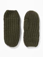 Old Navy Womens Rib-knit Mittens For Women Olive Size One Size