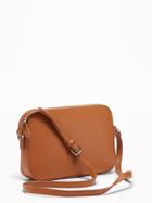 Old Navy Womens Faux-leather Cross-body Bag For Women Cognac Brown Size One Size