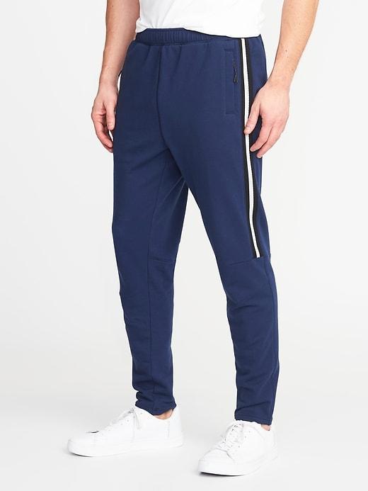 Old Navy Mens Go-dry Built-in Flex Mesh-stripe Track Pants For Men Blue Size L