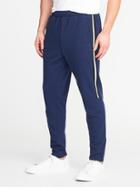 Old Navy Mens Go-dry Built-in Flex Mesh-stripe Track Pants For Men Blue Size L