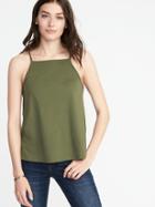 Old Navy Womens Square-neck Swing Cami For Women Hunter Pines Size S