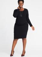 Old Navy Womens Plus-size Twist-front Bodycon Dress Black Size 1x