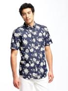 Old Navy Slim Fit Floral Chambray Shirt For Men - Goodnight Nora