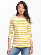 Old Navy Relaxed Mariner Stripe Tee For Women - Lime Stripe