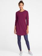 Old Navy French Terry Performance Tunic Dress For Women - Winter Wine