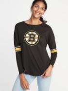 Old Navy Womens Nhl Team Sleeve-stripe Tee For Women Boston Bruins Size Xl