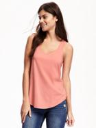 Old Navy Relaxed Racerback Scoop Neck Tank For Women - Tangy Grapefruit Poly