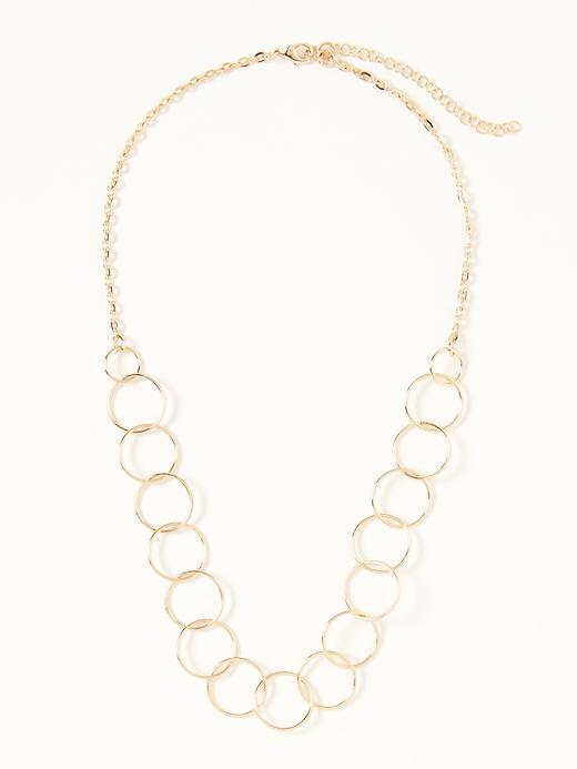 Old Navy Circle Link Chain Necklace For Women - Gold