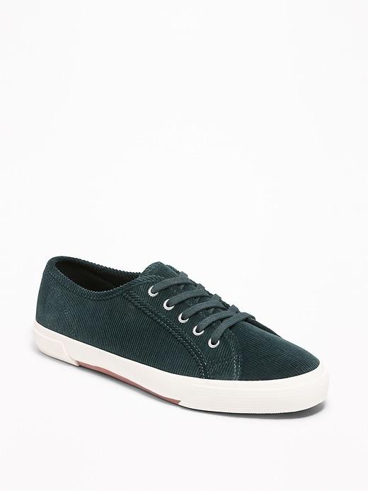 Old Navy Womens Corduroy Sneakers For Women Dark Green Size 10