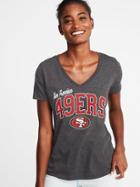 Old Navy Womens Nfl Team Graphic V-neck Tee For Women San Francisco 49ers Size Xs