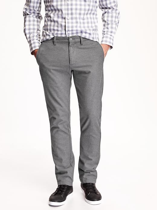 Old Navy Herringbone Slim Fit Ultimate Pants For Men Size 44w 30l Big - Light Grey Heather