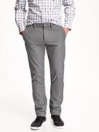 Old Navy Herringbone Slim Fit Ultimate Pants For Men Size 44w 30l Big - Light Grey Heather