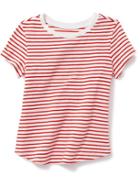 Old Navy Allover Floral Tee - Red Stripes