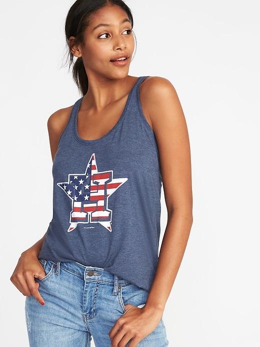 Old Navy Womens Mlb Americana Team Tank For Women Houston Astros Size S