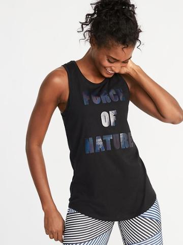 Old Navy Womens Graphic Performance Muscle Tank For Women Force Of Nature Size M