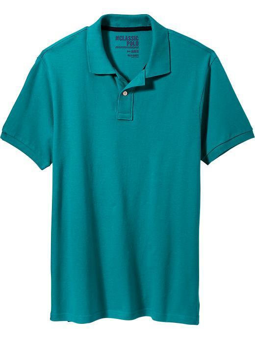 Old Navy Mens New Short Sleeve Pique Polos - Full Tealt