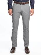 Old Navy Slim Signature Built In Flex Oxford Dress Pants For Men - Grey