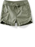 Old Navy Ruffle Trim Twill Shorts - Money Bags