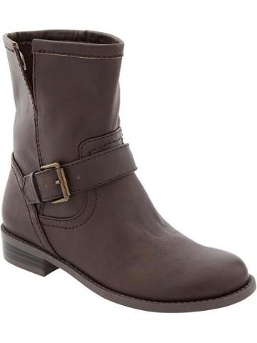 Old Navy Old Navy Womens Faux Leather Ankle Boots - Brown
