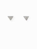Old Navy Pav Crystal Pyramid Studs For Women - Silver