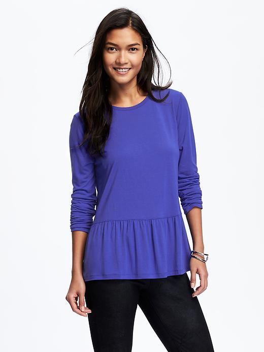 Old Navy Relaxed Peplum Hem Top For Women - Ultraviolet