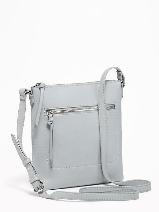 Old Navy Womens Faux-leather Swingpack Bag For Women Bluish Gray Size One Size
