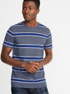Old Navy Mens Soft-washed Striped Crew-neck Tee For Men In The Navy Size Xs