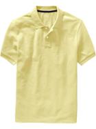 Old Navy Mens New Short Sleeve Pique Polos - Light Yellow