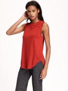 Old Navy Relaxed Cutout Top For Women - Red Spice