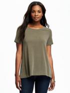 Old Navy Sand Washed Jersey Swing Tee For Women - Pasture Present