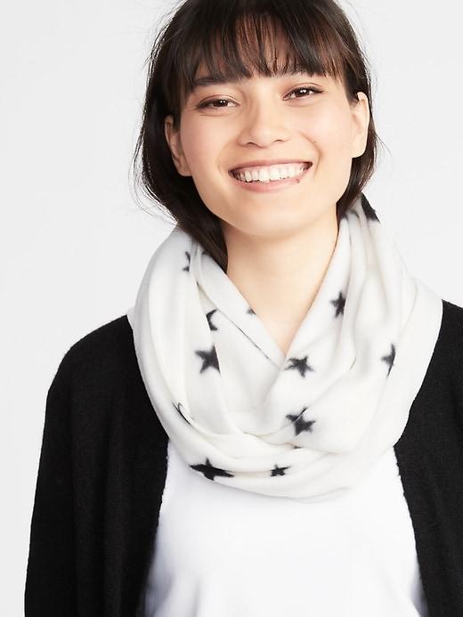 Old Navy Womens Patterned Performance Fleece Infinity Scarf For Women Stars Size One Size