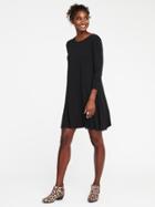 Old Navy Womens Jersey-knit Swing Dress For Women Black Size M