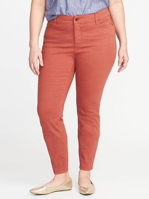 Old Navy Womens Smooth & Slim High-rise Plus-size Rockstar Jeans Cinnamon Cake Size 26