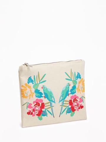 Old Navy Printed Cosmetic Bag - Parrots