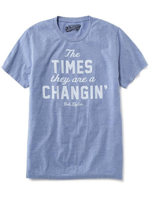 Old Navy Bob Dylan Lyrics Tee For Men - Light Blue