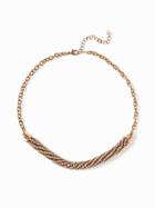 Old Navy Crystal Mesh Necklace For Women - Gold