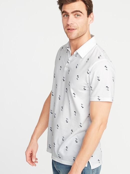 Soft-washed Printed Jersey Polo For Men
