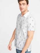 Soft-washed Printed Jersey Polo For Men
