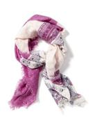 Old Navy Printed Raw Edge Scarf For Women - Pink Floral