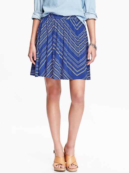 Old Navy Womens Jersey Circle Skirts Size L - Blue Stripe