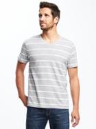 Old Navy Mens Soft-washed V-neck Tee For Men Gray Snowflake Size L