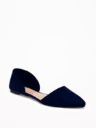 Old Navy Sueded Dorsay Flats For Women - Midnight Madness
