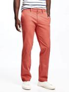 Old Navy Slim Built In Flex Ultimate Khakis For Men - Coral Outrage