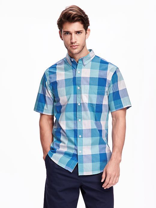 Old Navy Slim Fit Plaid Shirt For Men - Laguna Beach