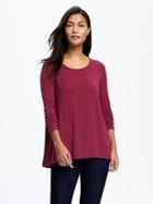 Old Navy Jersey Knit Swing Tee For Women - Cranberry Cocktail