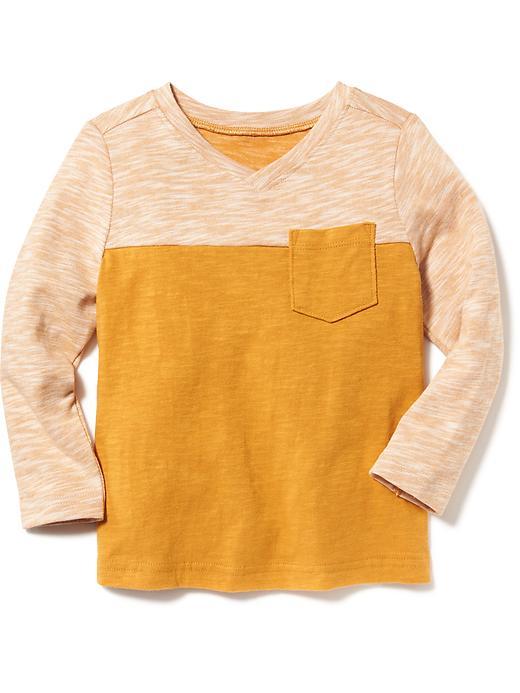 Old Navy Long Sleeve Color Block Tee - Gold Standard