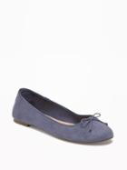 Old Navy Sueded Classic Ballet Flats For Women - Dusk