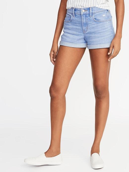 Boyfriend Denim Shorts For Women - 3-inch Inseam