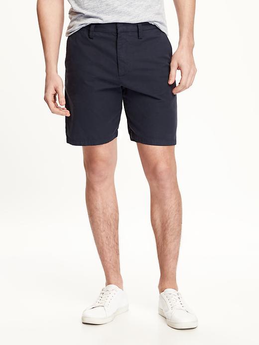 Old Navy Ultimate Soft Washed Twill Shorts For Men 8 - Classic Navy